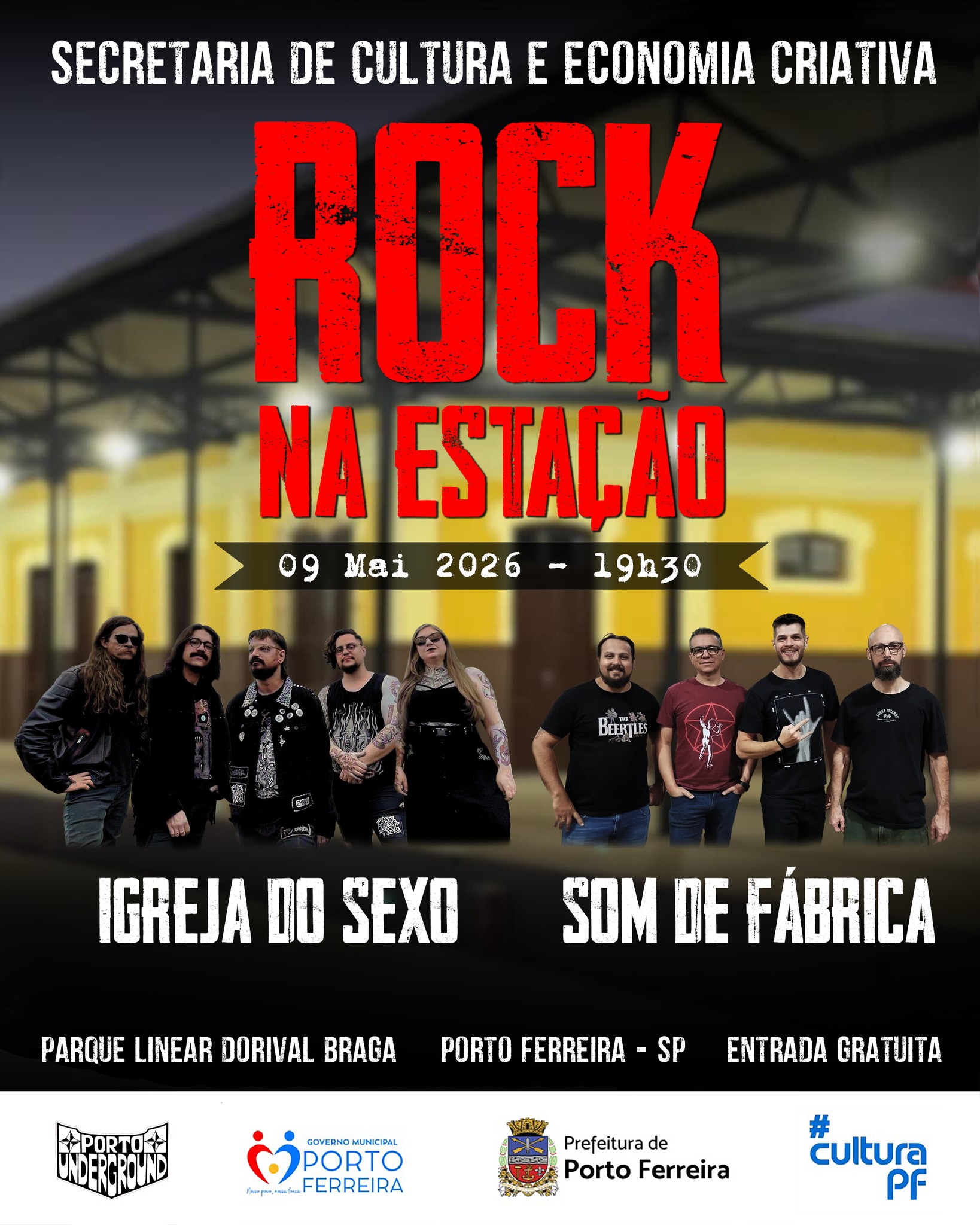 Rock na estação agita o sábado em Porto Ferreira.